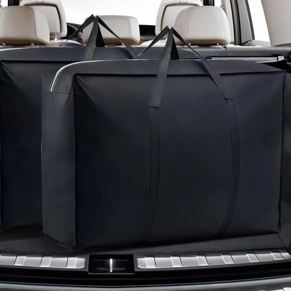 Bolsa de Almacenamiento Impermeable150L, 1 Piezas Bolsa de Almacenamiento para Cojines Jardín, Bolsa de Mudanzas Oxford Recubierta de Poliéster 420D(L100xW27xH56cm, Negro)