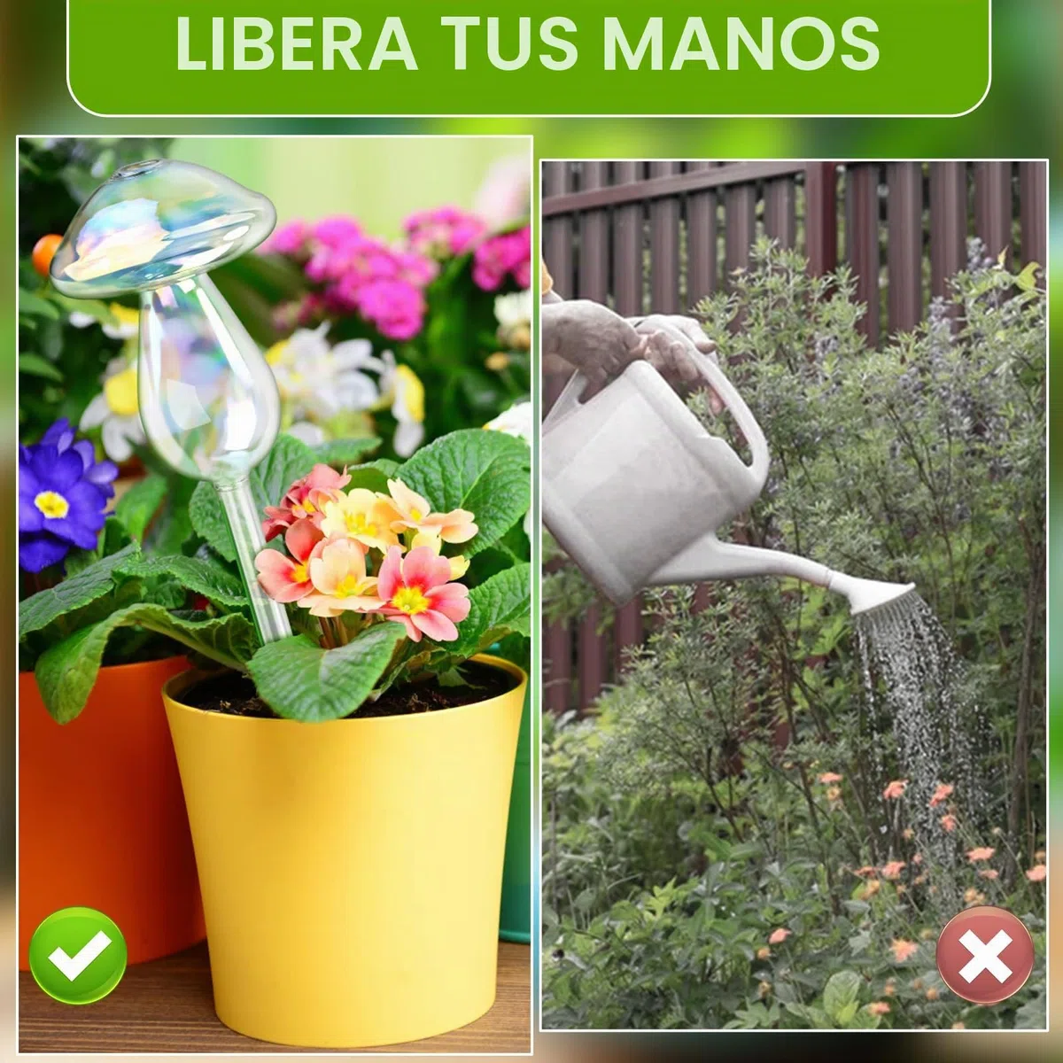 4 Piezas Bolas de Riego de Plantas, Globos de Riego para Plantas en Forma de Seta, Dispositivo Automáticos de Riego, Bolas de Riego para Macetas para Plantas de Interior/Exterior/Balcones
