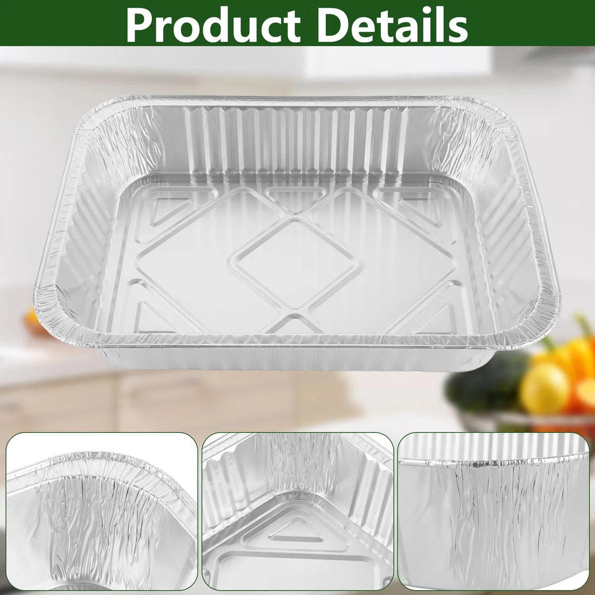 30 bandejas de aluminio, 4900 ml, bandejas de aluminio, bandejas para barbacoa, bandejas para hornear, para asar y cocinar