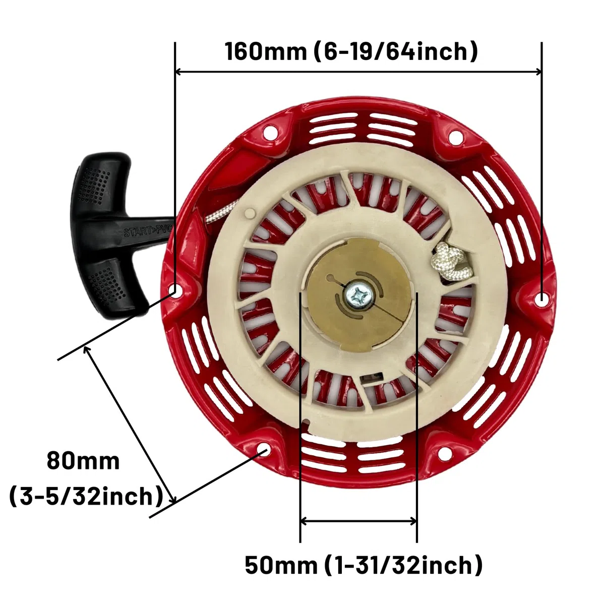 Rewind Starter Pull Start Assembly con cuerda de tracción GX160 para Honda GX120 GX160 GX200 28400-ZH8-013ZA 28400-ZH8-13YA, Oregon 31-052