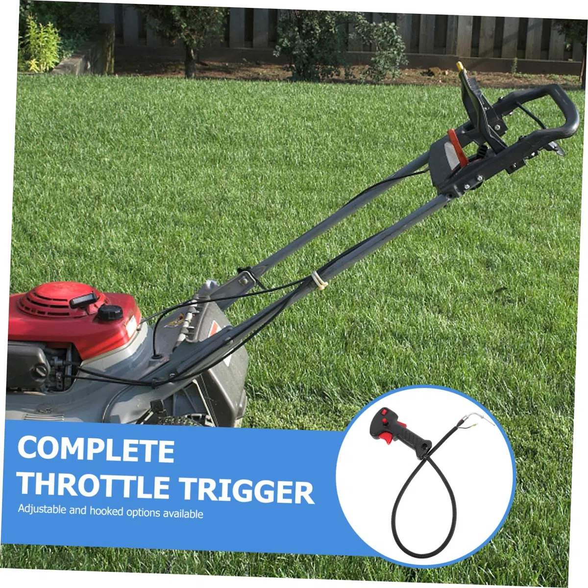 Mango De Recortadora De Césped Ergonómico para Desbrozadora 43cc-52cc, Empuñadura Derecha Ajustable con Interruptor y Cable, Accesorios Prácticos para Jardín y Mantenimiento del Césped