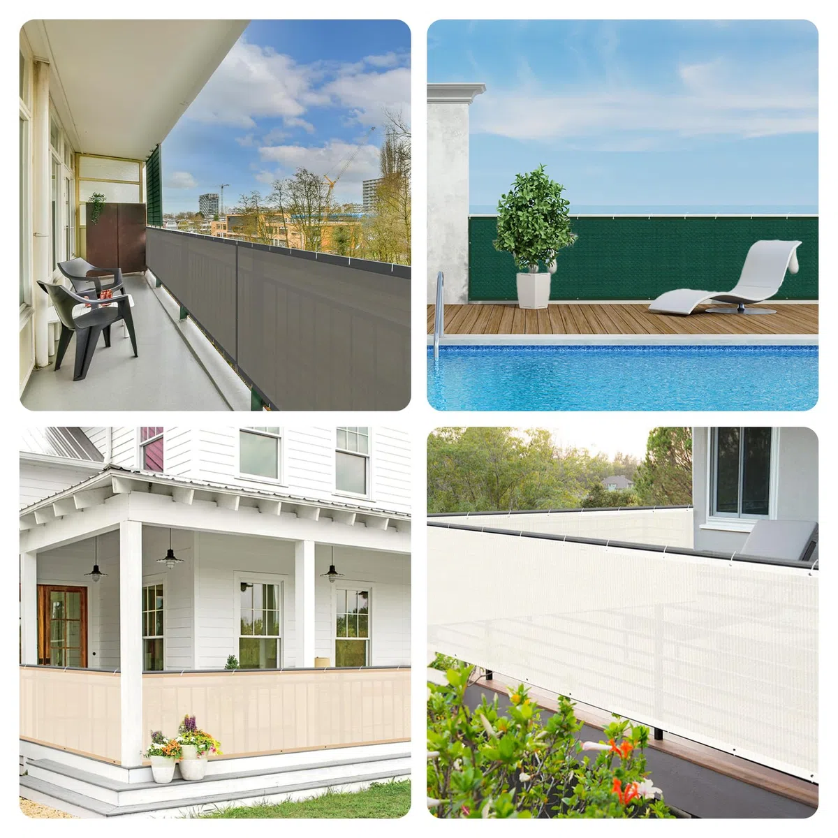 LOVE STORY Pantalla de Privacidad para Balcón 70x800cm,Impermeable Tela PES,Toldo con Ojales, Protección UV, Ideal para Jardín, Piscina y Barandillas,Antracita Oscuro