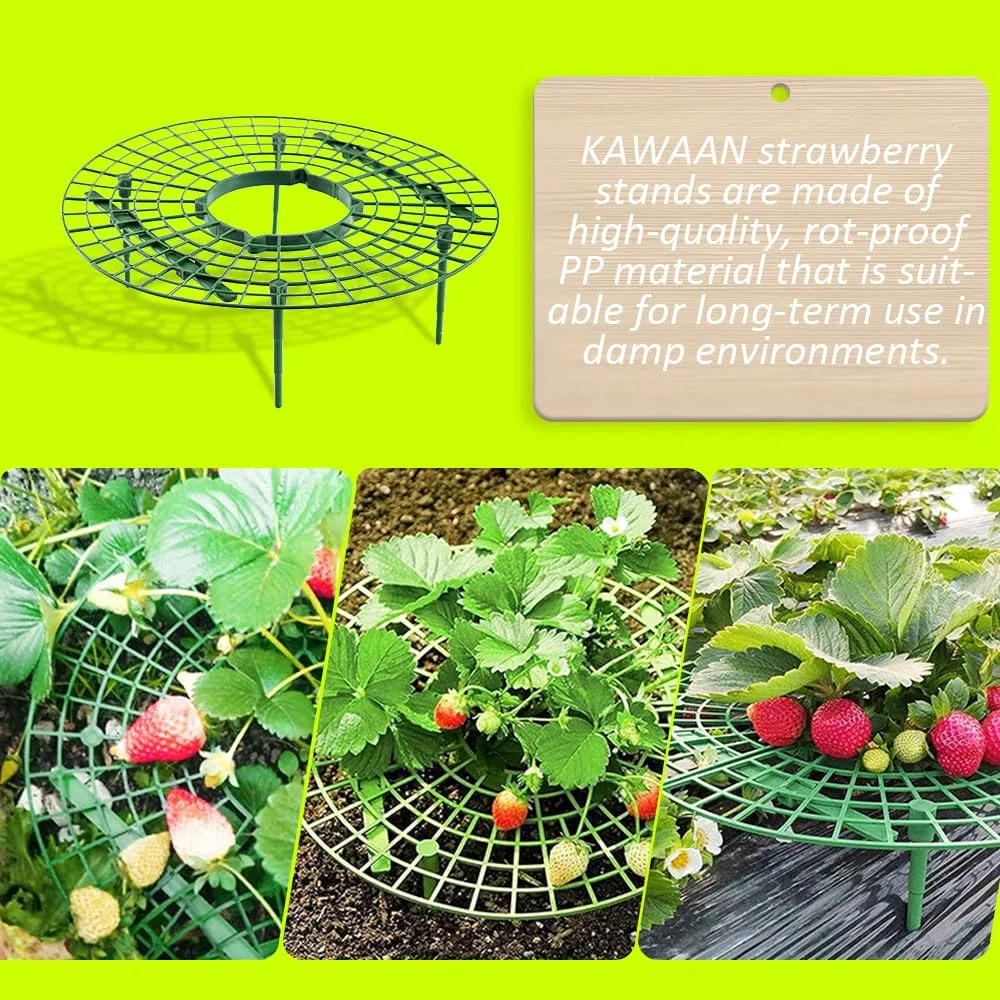 10 Piezas Soporte Plantas de Fresa, Removible Soporte para Fresas, Soporte de Planta Plástico Marco Plantación para Evitar Que Las Fresas Verduras Flores Plantas se Pudran,Marco de Soporte para Fresas