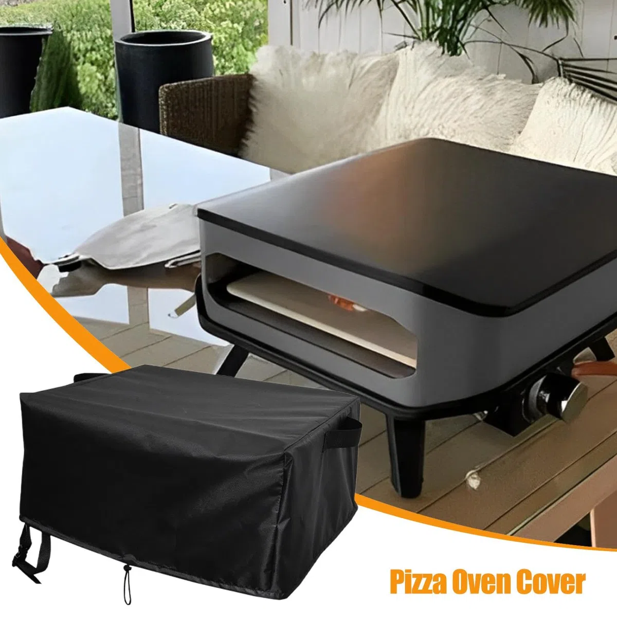 Pizza Oven Cover | Waterproof Pizza Oven Cover | Adjustable Grill Cover | Dust Proof Pizza Oven Covers | This Cover Extends the Life of Your Appliance and Maintains Its Readiness for Use.