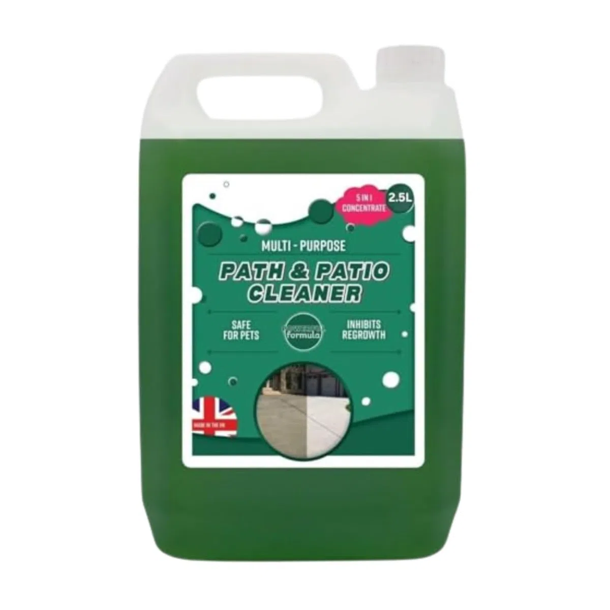 Limpiador concentrado de 2,5 l para patio, eliminador de musgo para caminos y unidades, apto para mascotas, para patios, terrazas, vallas, calzadas, techos y pavimentos de bloques