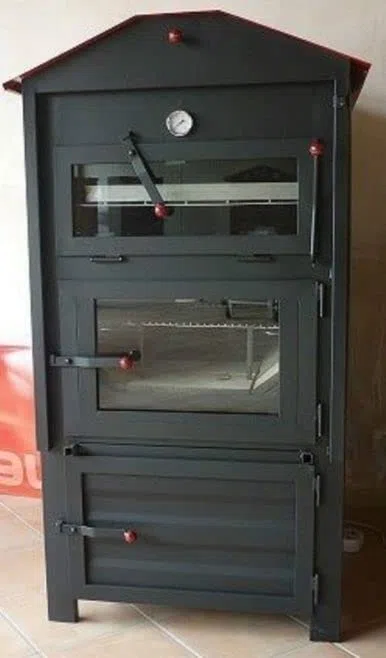 Horno de leña de cocción indirecta L 81 x P 103 habitación en refractario