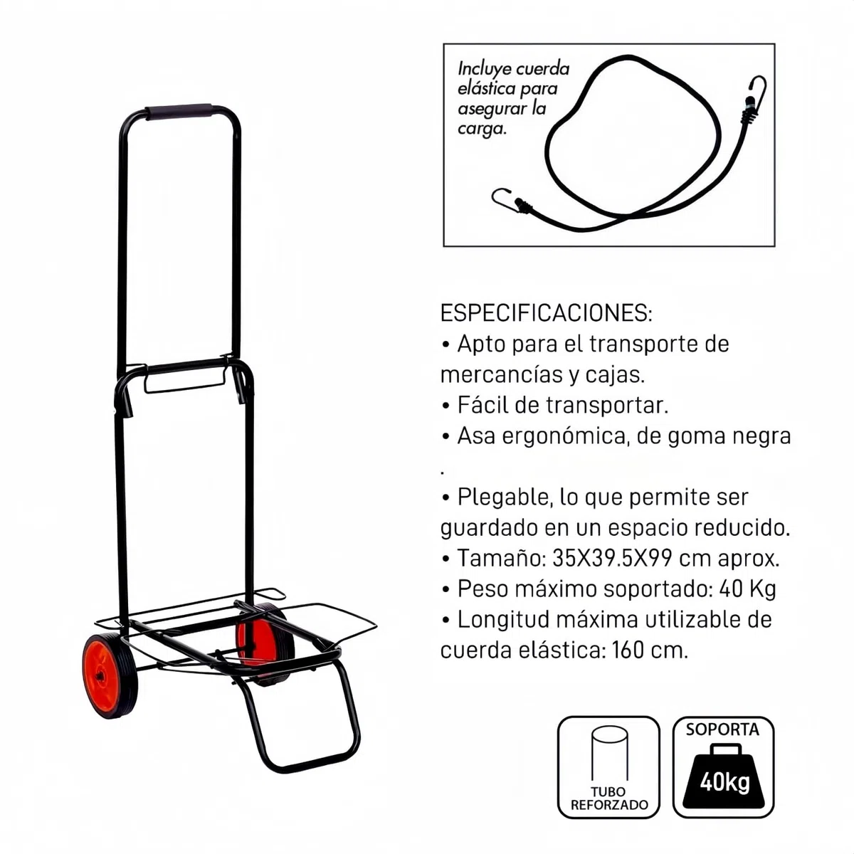 Carro Playa Plegable con Ruedas, Carrito Playa Portatodo para Nevera, Sillas y Equipaje, Resistente y Fácil de Transportar, Ideal para Playa, Camping, Compras y Viajes (Grande)