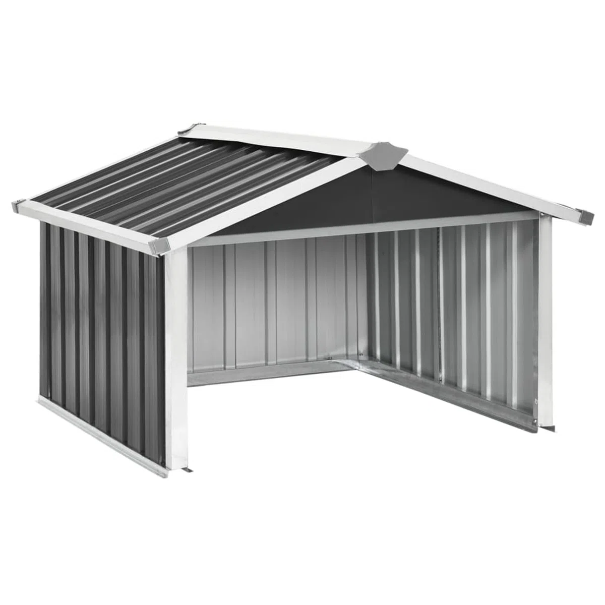 Gecheer Cobertizo para Cortacésped Garaje para Robot Cortacésped Caseta para Robot Cortacésped Cubierta para Robot Cortacésped Acero Galvanizado Gris Antracita 92x97x63 cm
