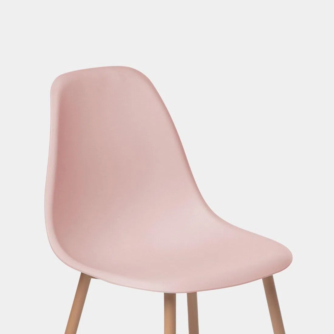 KLAST Silla de Comedor en Polipropileno Blanco con Pata Natural