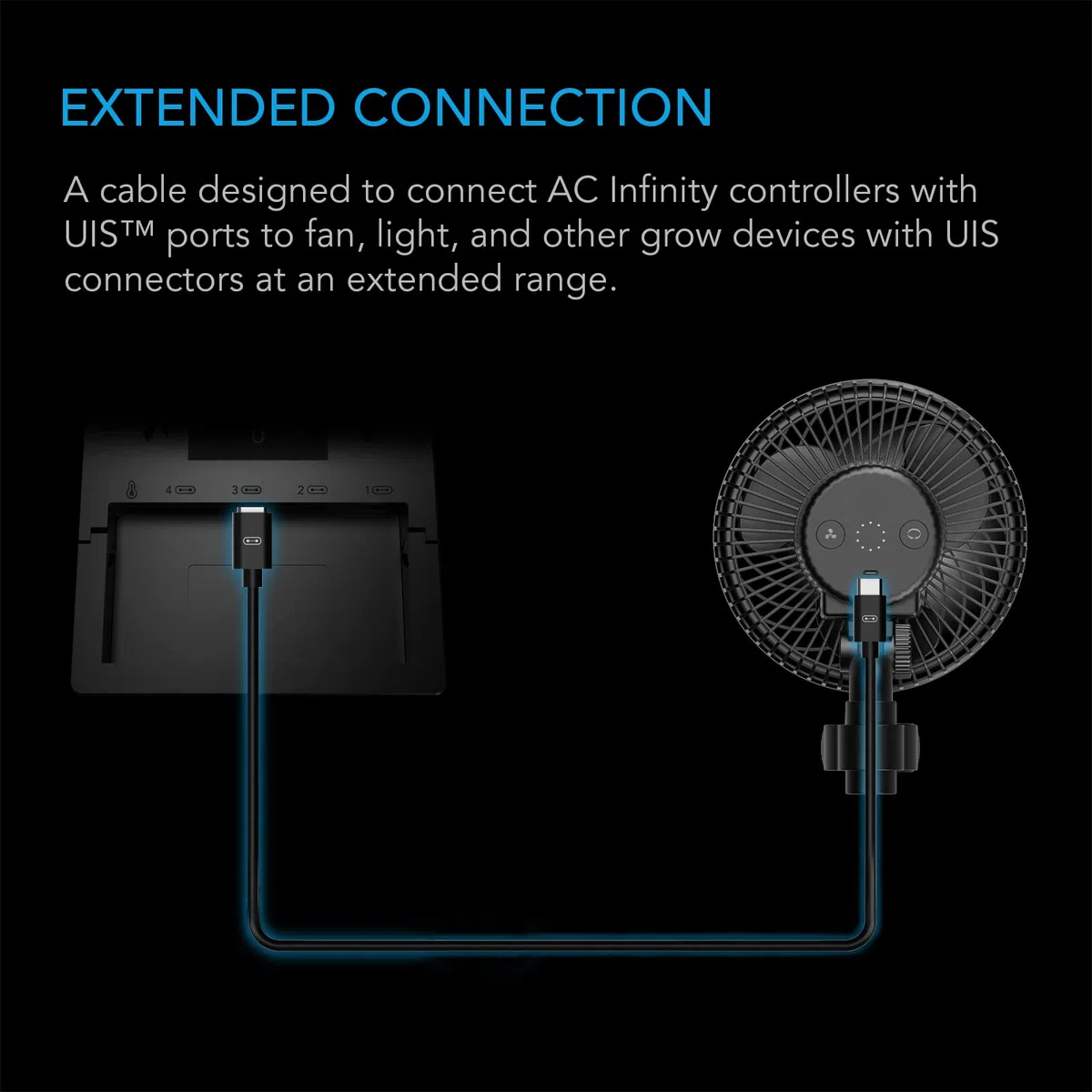 AC Infinity UIS Cable de controlador a dispositivo para controlador 69 PRO y PRO+, macho a macho, cable extensor de conexión de 3m, funciona con CLOUDRAY, CLOUDLINE, IONFRAME, CLOUDFORGE y más