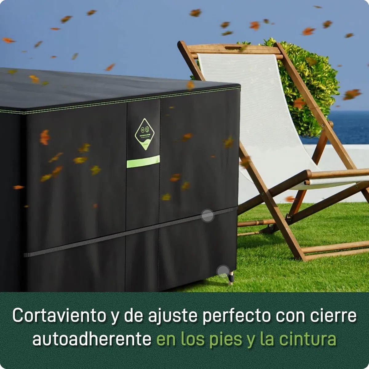 AWNIC Funda para Mesa Exterior Impermeable, Resistente a los Rayos UV y a los Desgarros Funda Protectora Muebles Jardin, AlicanTex Tecnología Resistente a la Intemperie Funda Mesa Jardin 130x75x71cm