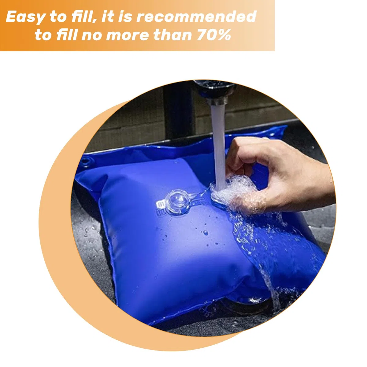 Qivine Cojín de Invierno para Piscina, 12 Piezas 30 x 25 cm Cojines de Piscina Invernación de Fijación, Cojín de Aire para Cubierta de Piscina sobre el Suelo