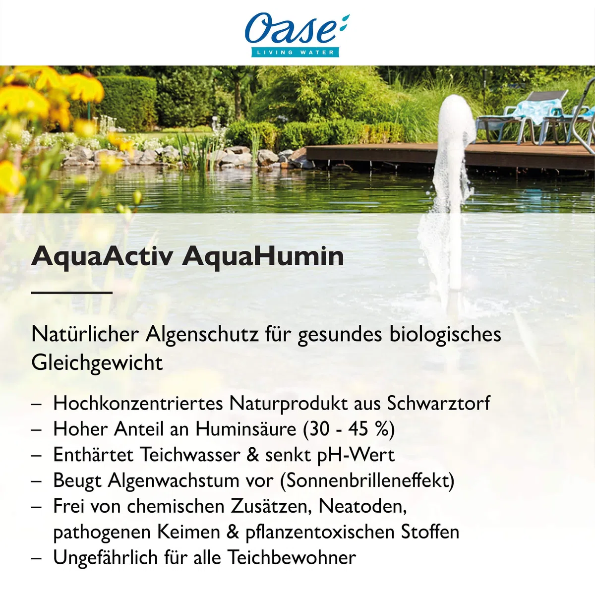 OASE AquaActiv AquaHumin 53759 - Turba especial para estanques, 10 l