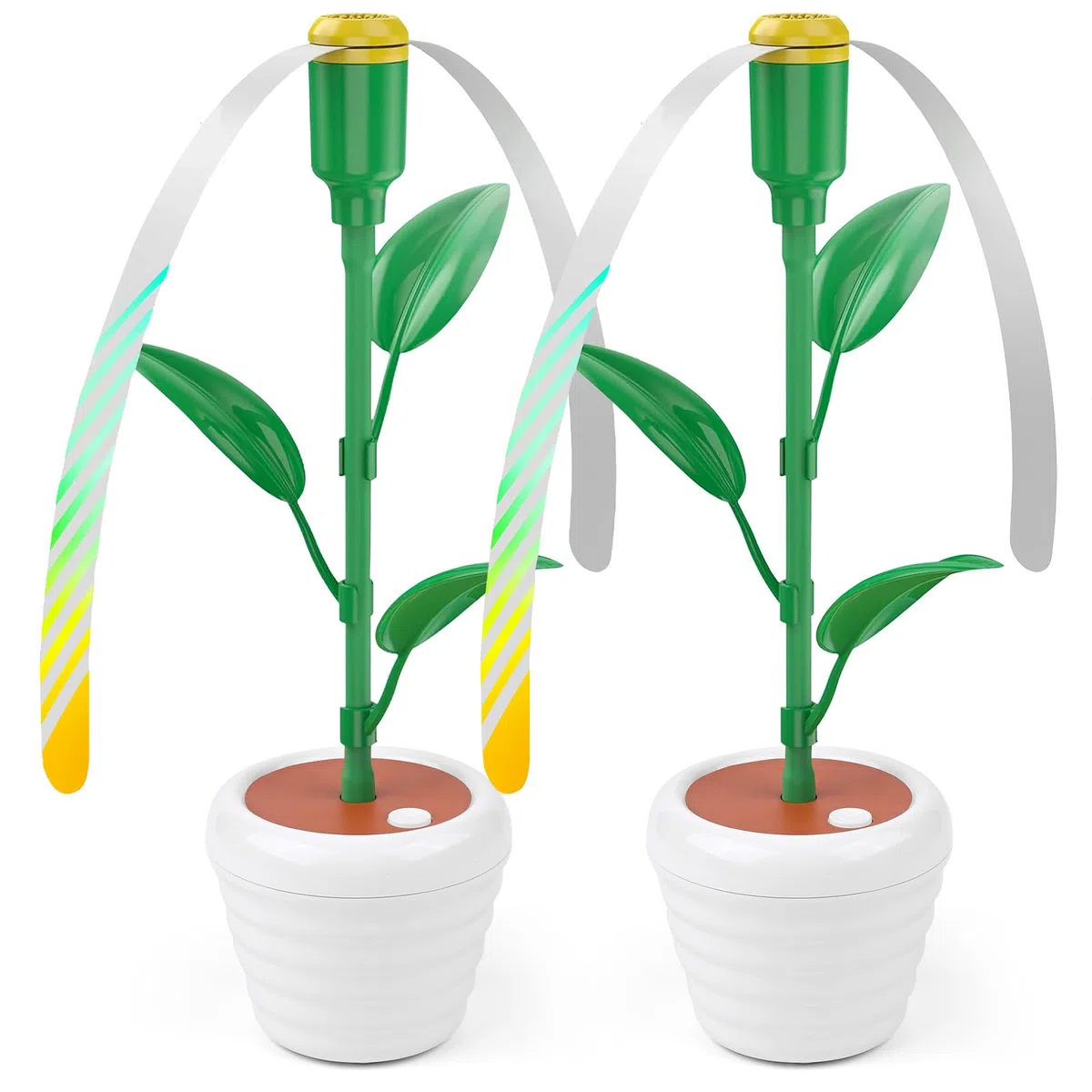 Ventiladores de Mosca para mesas,Paquete de 2 Ventiladores repelentes de Moscas portátiles con Cuchillas Suaves, para Terraza, Picnic, Barbacoa, Exterior e Interior