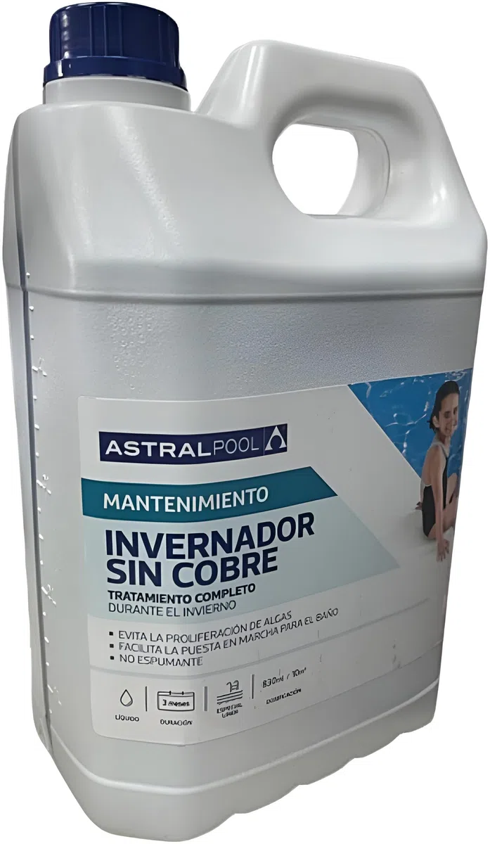 INVERNAJE SIN Sulfato DE Cobre, Especial Poliester, Lamina, Liner, CLORADOR SALINO - ASTRALPOOL