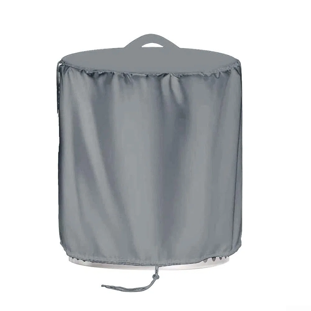 Funda para chimenea al aire libre hecha con tela Oxford 600D, impermeable y resistente al polvo, con correas ajustables para un ajuste seguro (74 x 46 cm, gris)