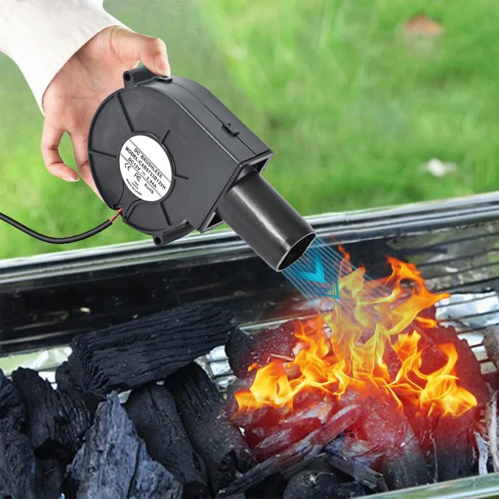 Ventilador Radial de 240 V CA Ajustable con Controlador de Velocidad Ventilador de turbina de 97 mm Ventilador para Calentadores Parrilla Barbacoa Picnic