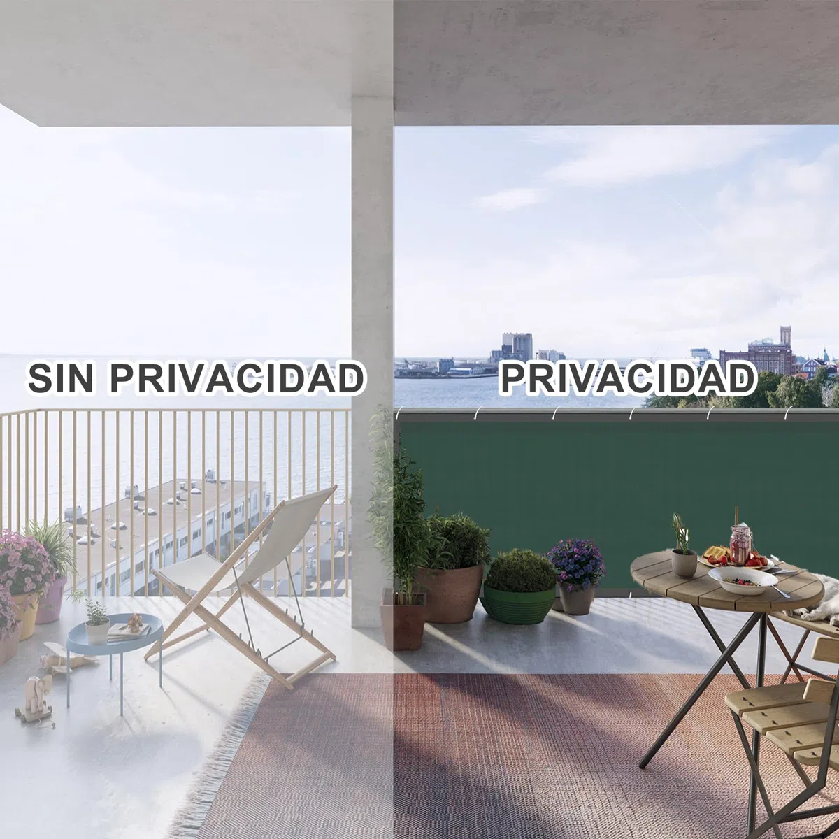 LOVE STORY Pantalla de Privacidad para Balcón 70x800cm,Impermeable Tela PES,Toldo con Ojales, Protección UV, Ideal para Jardín, Piscina y Barandillas,Antracita Oscuro