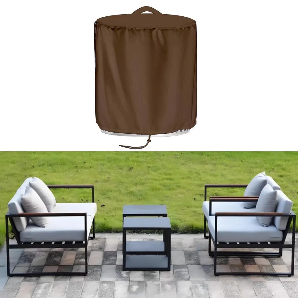 Funda para chimenea al aire libre hecha con tela Oxford 600D, impermeable y resistente al polvo, con correas ajustables para un ajuste seguro (74 x 46 cm, gris)