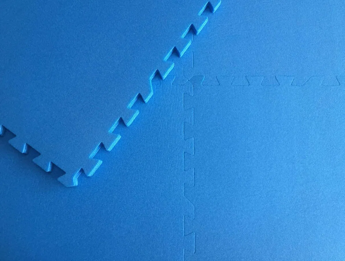 Protector de Suelo para Piscina, 9 Piezas de 500x500x5mm. Azul