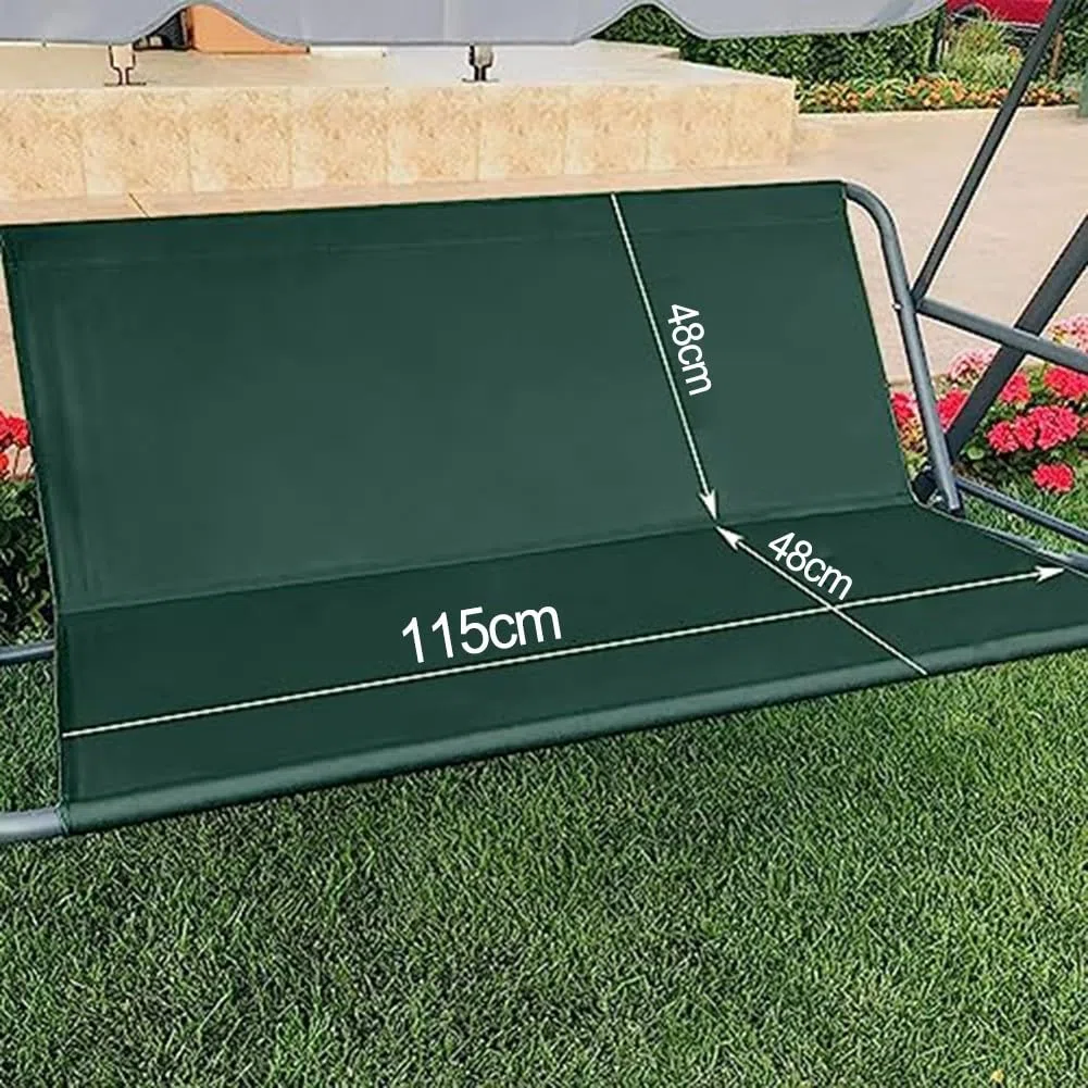 Funda de repuesto para columpio de jardín, protector de asiento plegable de tela Oxford 600D, funda de asiento de columpio de tela para columpios, 115 x 48 x 48 cm, repuesto para columpios de