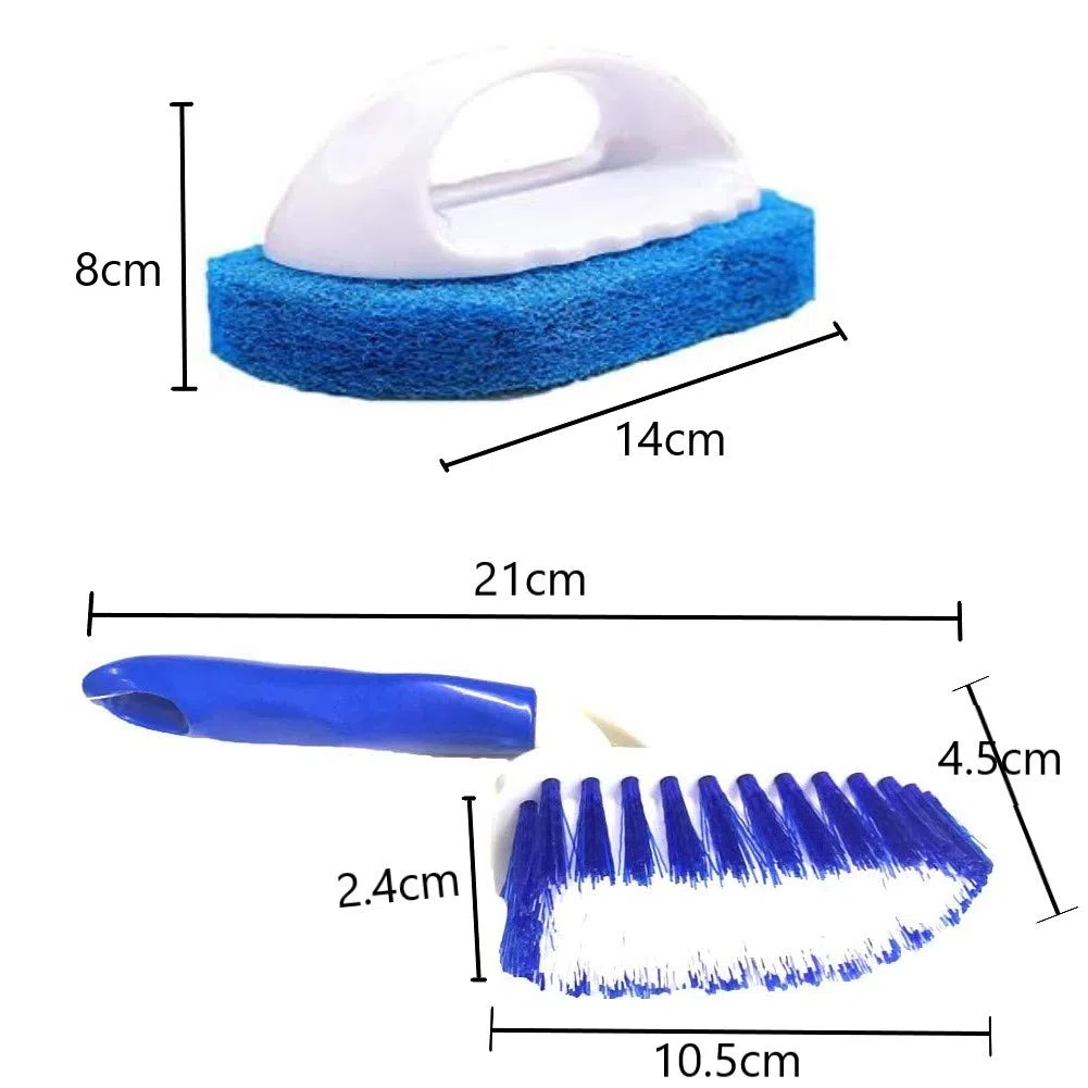 KAHEIGN Kit de Limpieza de Bañera de Hidromasaje, Skimmer de Piscina con Cepillo para Piscina Infantil, Almohadilla Depuradora, Guantes para Estanque Jardín, Bañera Hidromasaje, Fuente Spa, Pecera