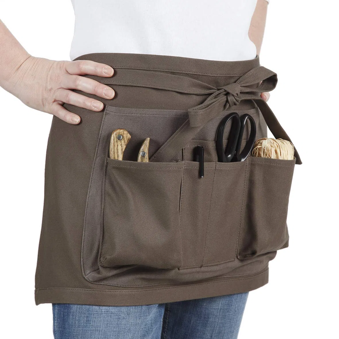 La cordeline CJN45FC Delantal de jardinería marrón Chocolate de algodón (25 x 3 x 37 cm)
