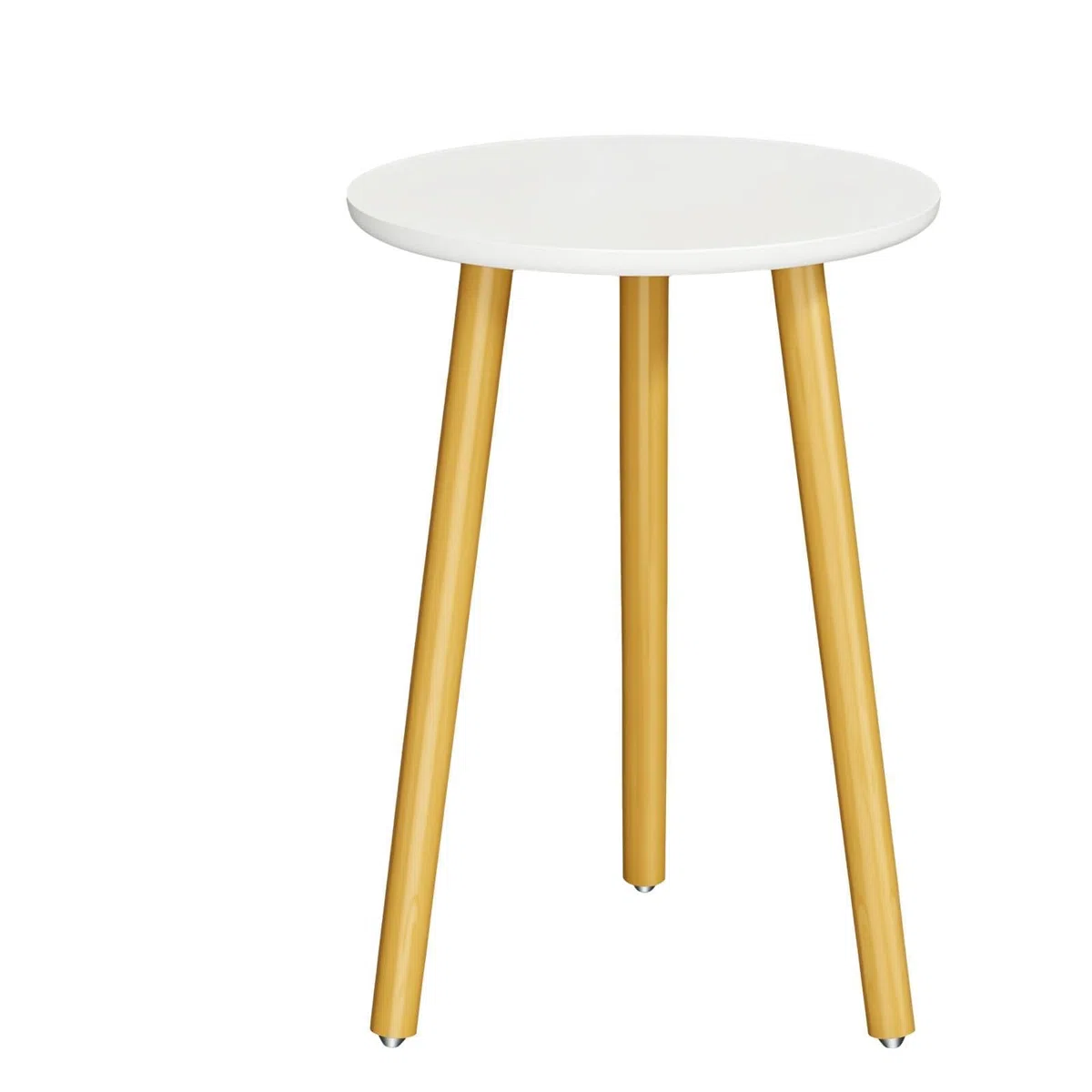 Soporte para Plantas de Madera Redondo, para Sala de Estar, Dormitorio, Balcón o Jardín, Portamacetas Decorativo de Estilo Moderno, Mesita Auxiliar Tipo Mid-Century, Diseño Elegante Ideal