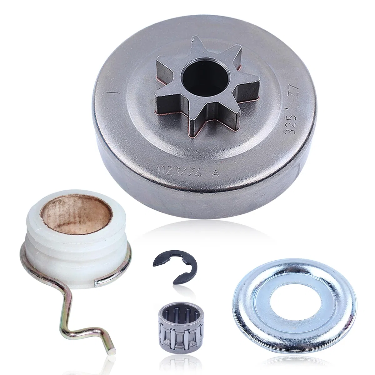 325"-7T Kit de piñón de Cubierta de Tambor de Embrague, para Stihl Ms250 Ms230 Ms210 025 023 021 Piezas de Motosierra, 1123 640 2074, 11236402074, 1123 640 7102, 0000 958 1022.