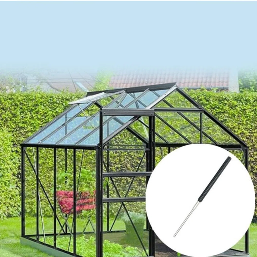 Abridor automático de invernadero con regulación de temperatura para condiciones óptimas de la planta, cilindro de repuesto de herramienta de jardín alimentado por energía solar