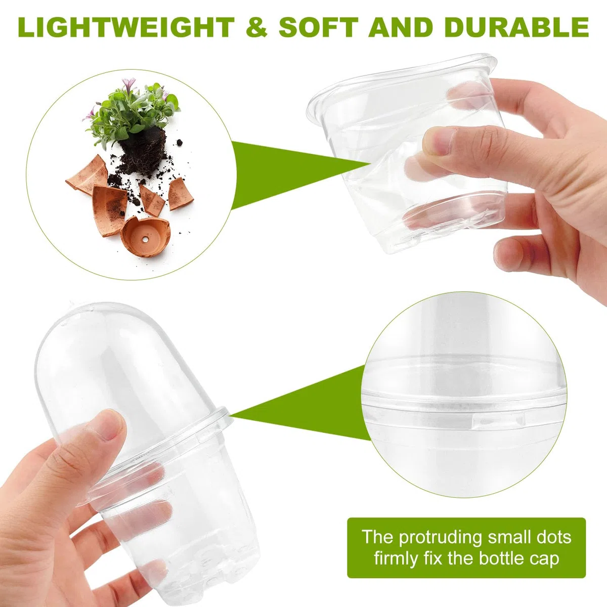 15 macetas de cultivo, macetas con tapa, 15 × 9 cm, con 15 etiquetas, 3 herramientas de jardín, juego de herramientas para semillas, plántulas, suculentas