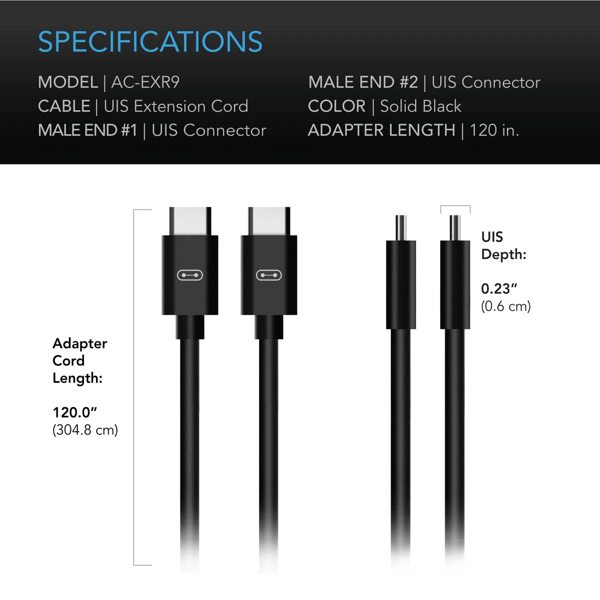 AC Infinity UIS Cable de controlador a dispositivo para controlador 69 PRO y PRO+, macho a macho, cable extensor de conexión de 3m, funciona con CLOUDRAY, CLOUDLINE, IONFRAME, CLOUDFORGE y más