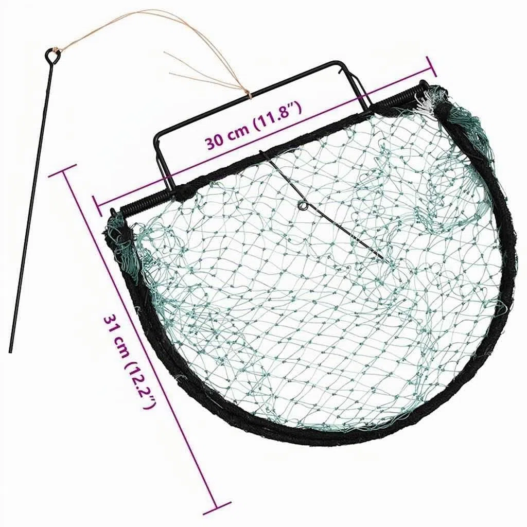vidaXL Trampa para Pájaros, Red de Captura para Aves, Jaula Portátil Plegable, Trampa Humanitaria para Jardín Granja Patio, Acero Verde