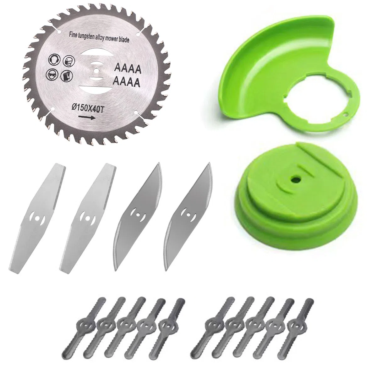 Cuchilla para desbrozadora, Cuchillas de Repuesto para desbrozadora, Cuchillas de Metal para Desbrozadora Electrica, Cuchilla Desbrozadora Trituradora, 17 Piezas