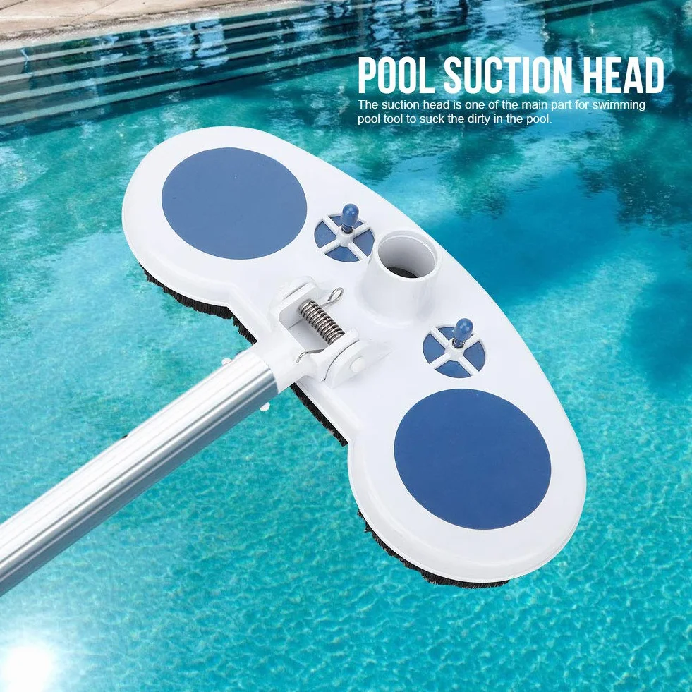 Cepillo de Limpieza de Piscinas, Kit Profesional de Limpieza de Piscinas de 13 Pulgadas Accesorio de Limpieza de estanques con Cabezal de succión de Piscina
