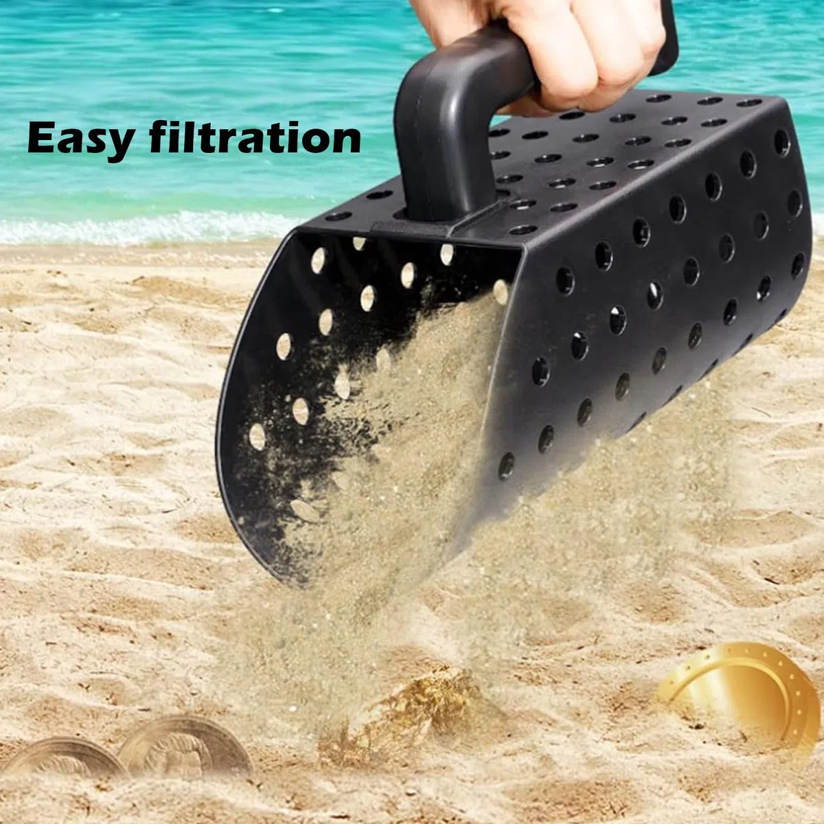 Detector de Metales Juego de Palas de Arena, Juego de Palas para la detección de Metales y jardinería, Accesorios para cavar en la Playa, Palas para la detección de Metales, cavar en la Playa