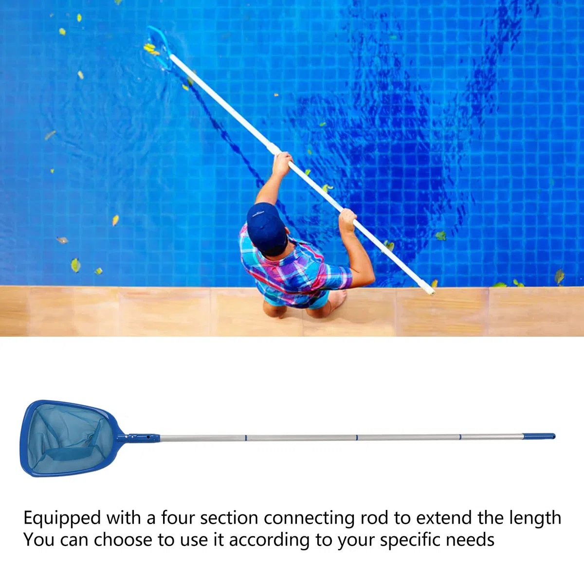 Red para Recogehojas Piscina, 160 cm Skimmer Red Aterrizaje, Red para Estanque, Red para Piscina, Skimmer para Piscina, Malla Fina para Fuente Acuario, Jacuzzi, SPA, Estanques para Peceras