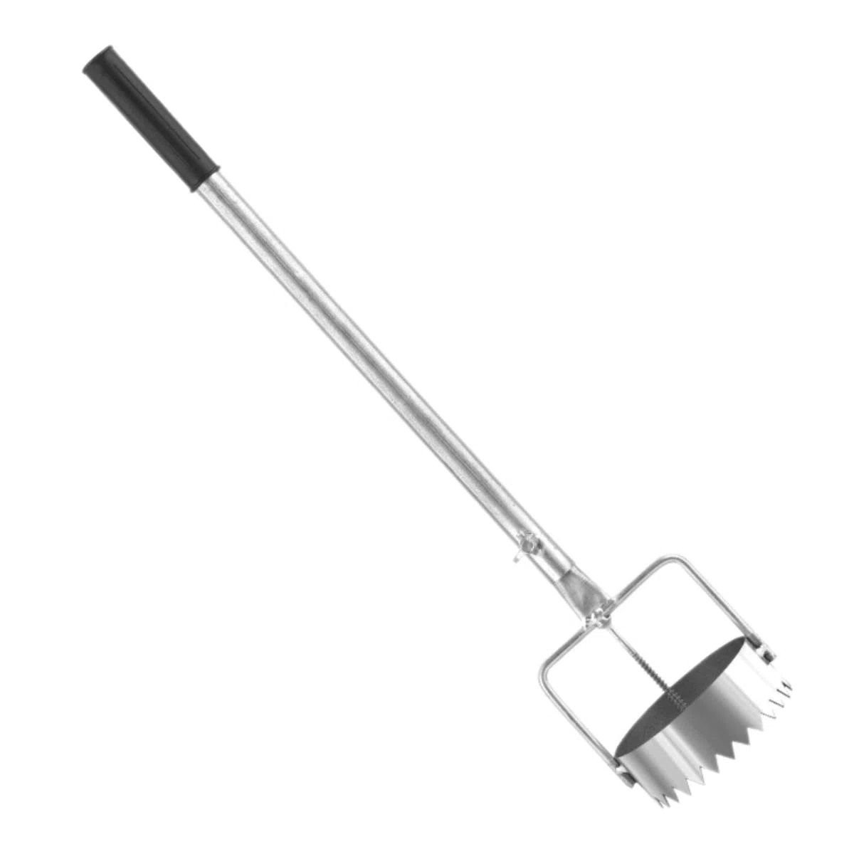 Herramienta Multiusos para Plantar Bulbos, para Hacer Hoyos con Película de, Mango Retráctil Y Removedor de Césped de Acero Inoxidable, 10 Cm de Diámetro