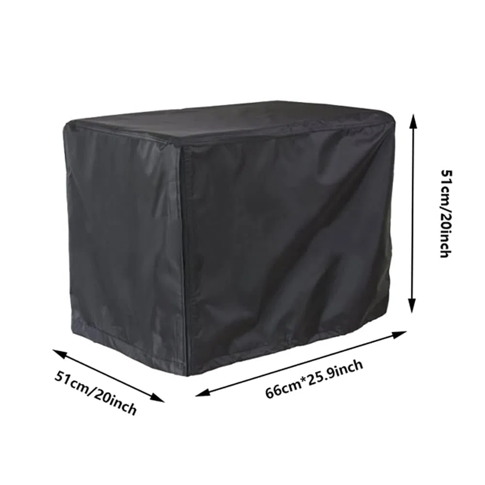 SEIWEI Cubierta universal para generador de 66 x 51 x 51 cm, rectangular, resistente al agua, resistente al polvo, resistente a los rayos UV, color negro