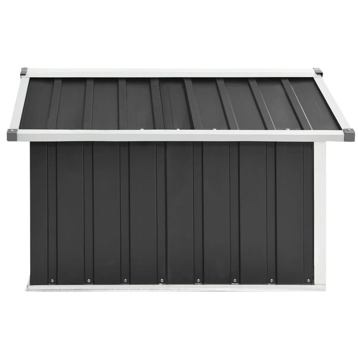 Tidyard Cobertizo para Cortacésped Garaje para Robot Cortacésped Caseta para Robot Cortacésped Cubierta para Robot Cortacésped Acero Galvanizado Gris Antracita 92x97x63 cm