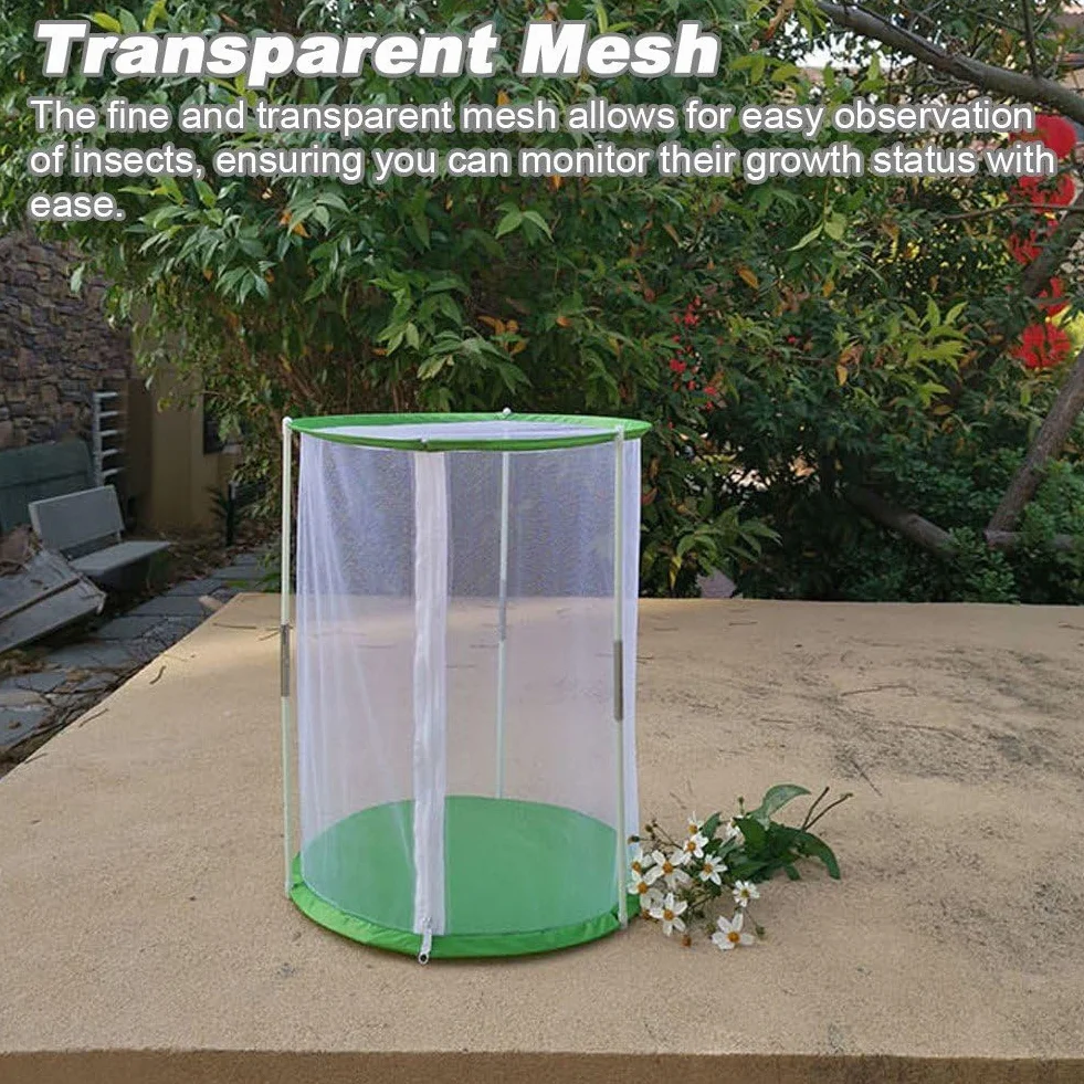 Kit De Jardín De Mariposas para Hábitat De Mariposas E Insectos, Jaula Grande para Hábitat De Mariposas, Red Plegable para Insectos, Casa para Mariposas De 30x40cm