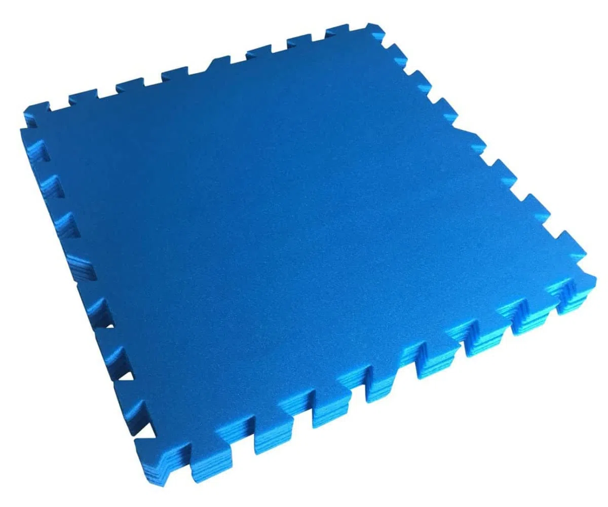 Protector de Suelo para Piscina, 9 Piezas de 500x500x5mm. Azul