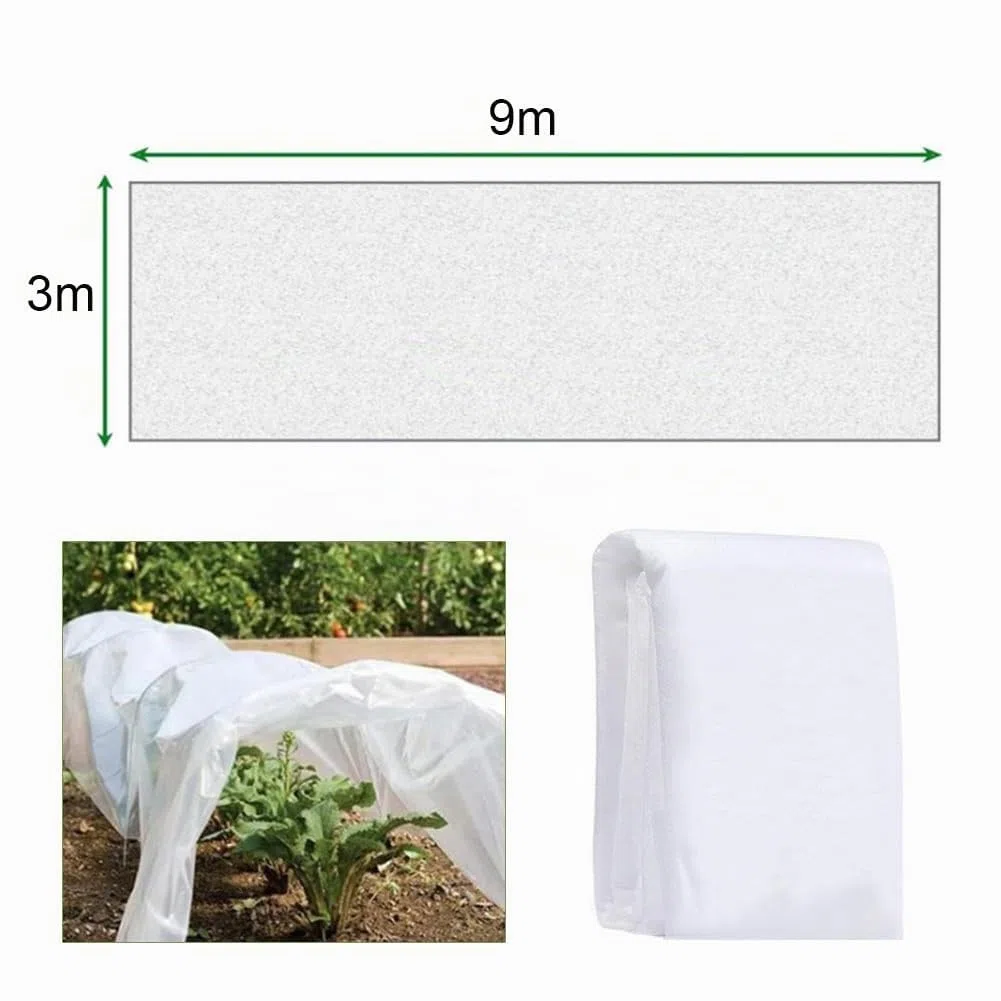 AISHOW Manta Termica Plantas 3m x 9m Cubierta Antiheladas de Plantas 30g/m² Vellón de Jardín Paño Anticongelante Cubierta de Protección para Plantas Cubrir Plantas Invierno | Flies - Fieltro transpirable (30 g/m²)