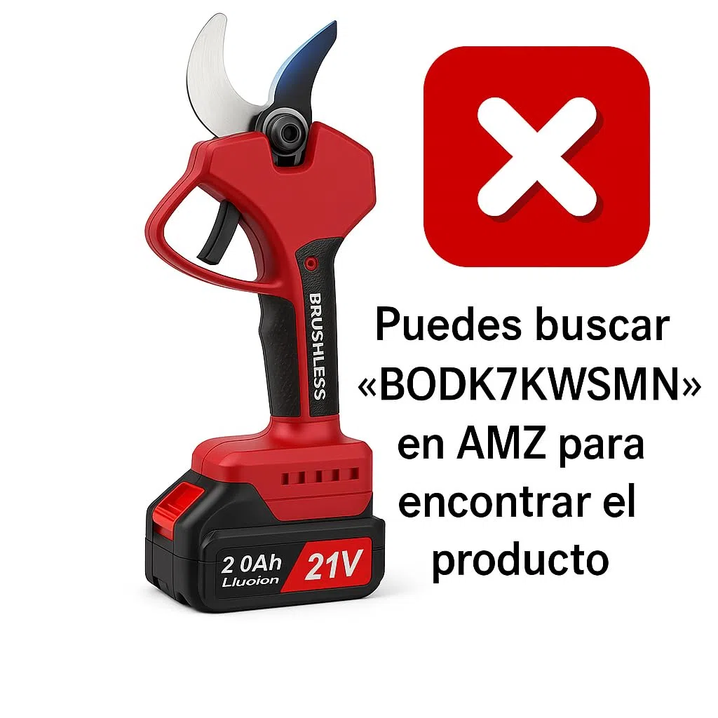 Tijeras De Podar Inalámbricas, Eléctricas, De Jardinería, con Hoja De 40 Mm y Doble Filo, De Acero Sk7, Resistentes a La Oxidación, Ideales para Podar Ramas Gruesas, Huertos y Viñedos.
