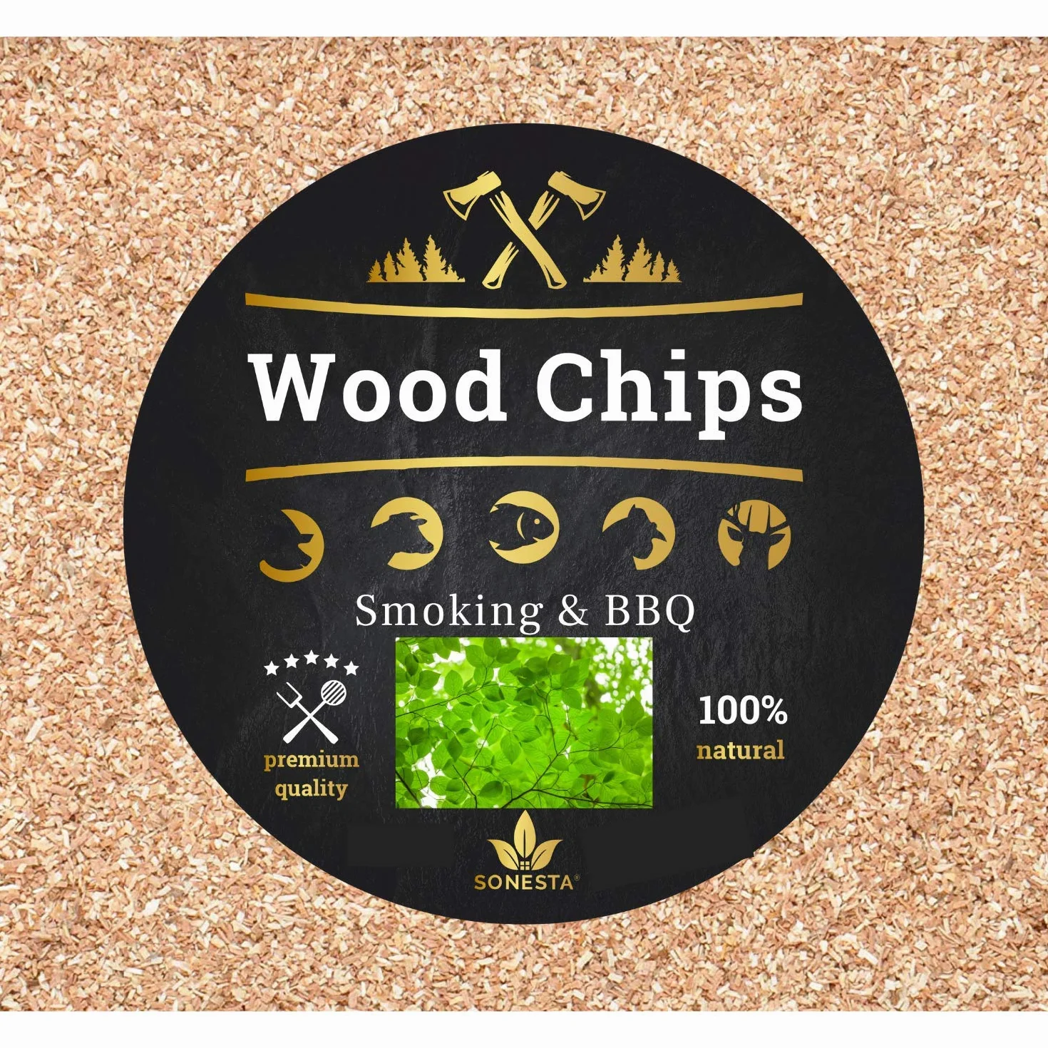 1kg Astillas de Madera para Fumar & Ahumador y Barbacoa | 100% natural de las selvas de Polonia | Virutas ideal para BBQ Landmann, Weber, Barbecook, ahumador cocina, y otros | MEZCLA PROFESIONAL XXL