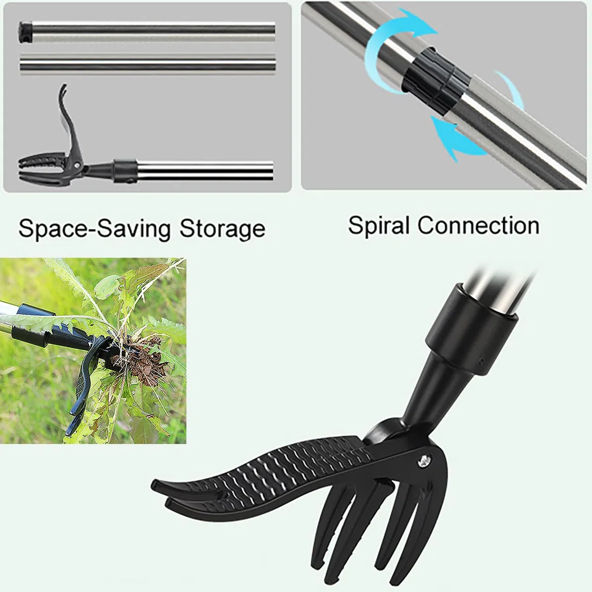 Desbrozador de pie Extractor Malas - 1 Juego, Manual Herramienta de Deshierbe pie, se Puede Utilizar para Quitar Las Malas Hierbas y Eliminar Eficazmente Las Raíces