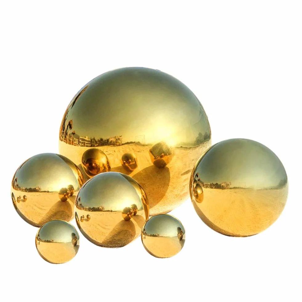 Bola de Acero Inoxidable, 6 Unidades de 50 a 150 mm, Bola Hueca Pulida con Espejo, Esfera Reflectante para jardín, Globo de observación preperforado para decoración de jardín del hogar