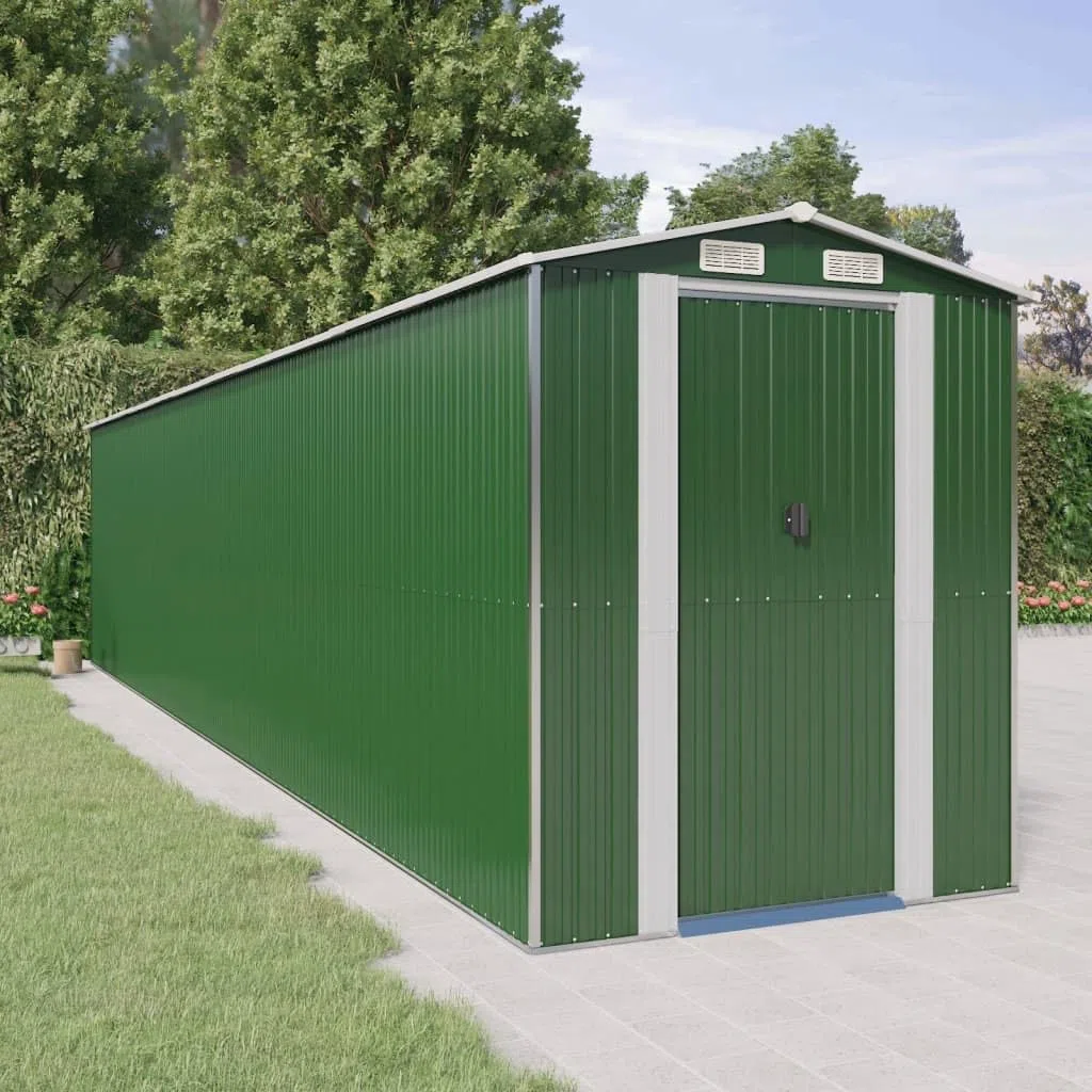 Caseta para electrodomésticos, 192 x 938 x 223 cm, acero galvanizado, color verde