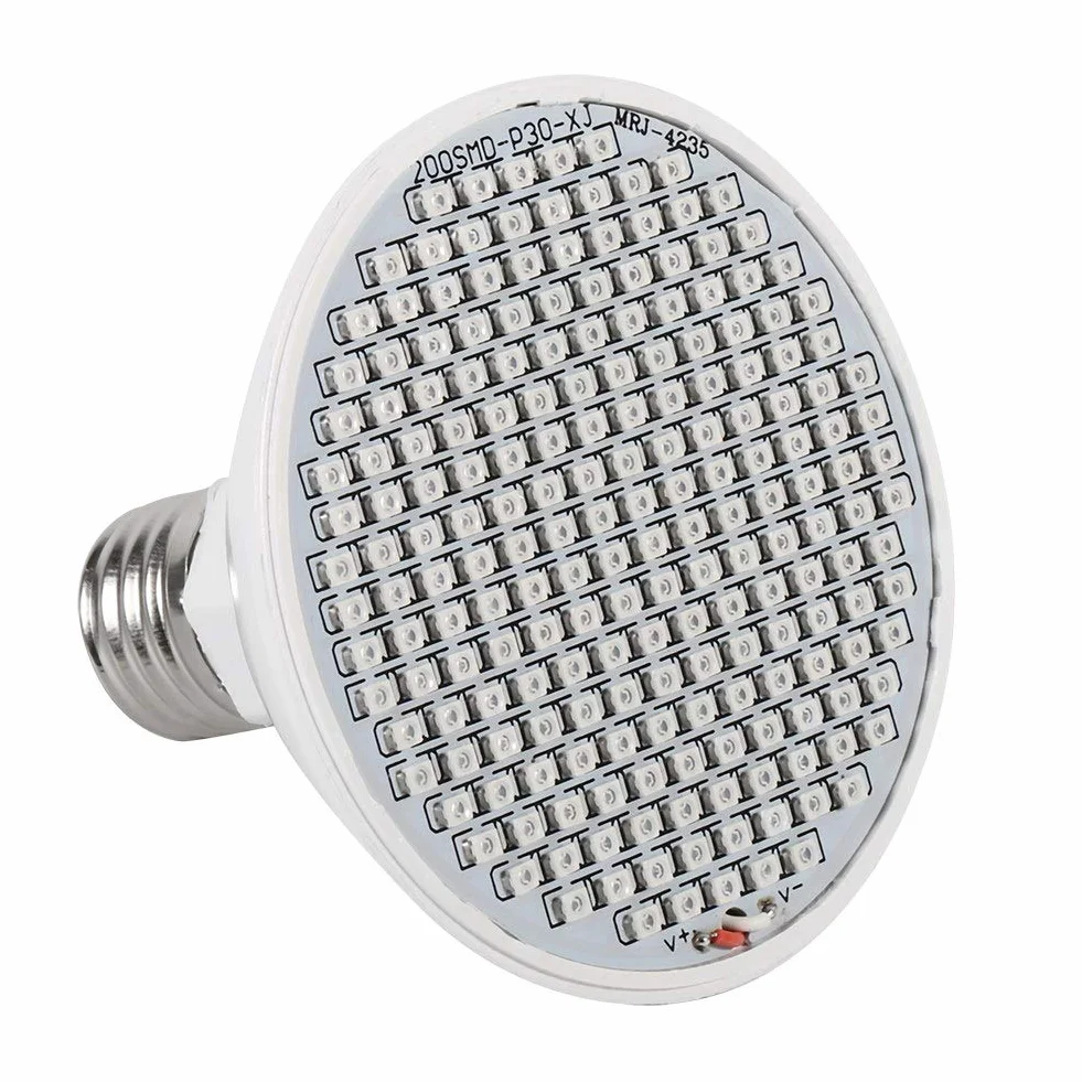 JTLB Full Gr24W 200 LED Luz de crecimiento de plantas E27 hidropónica, flores y verduras, 85 ~ 265 Vow