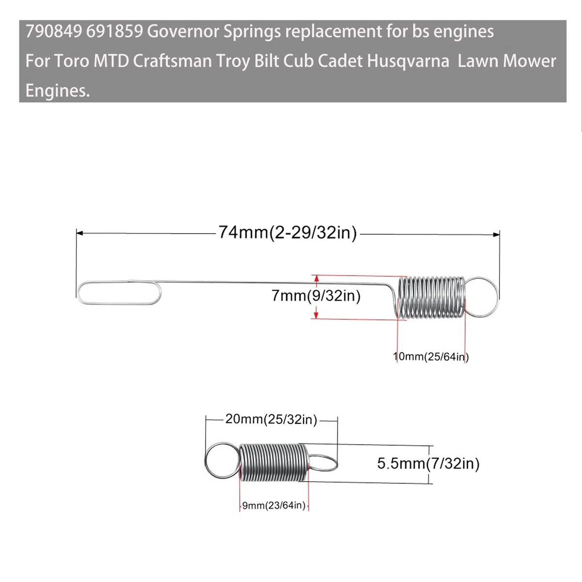 STRONGTHIUM Kit de Muelles de Acelerador y Gobernador Compatible con Honda GX160 GX200 GCV160, para Briggs & Stratton Kawasaki Walbro Ryobi, Varilla de Control Motor Gasolina